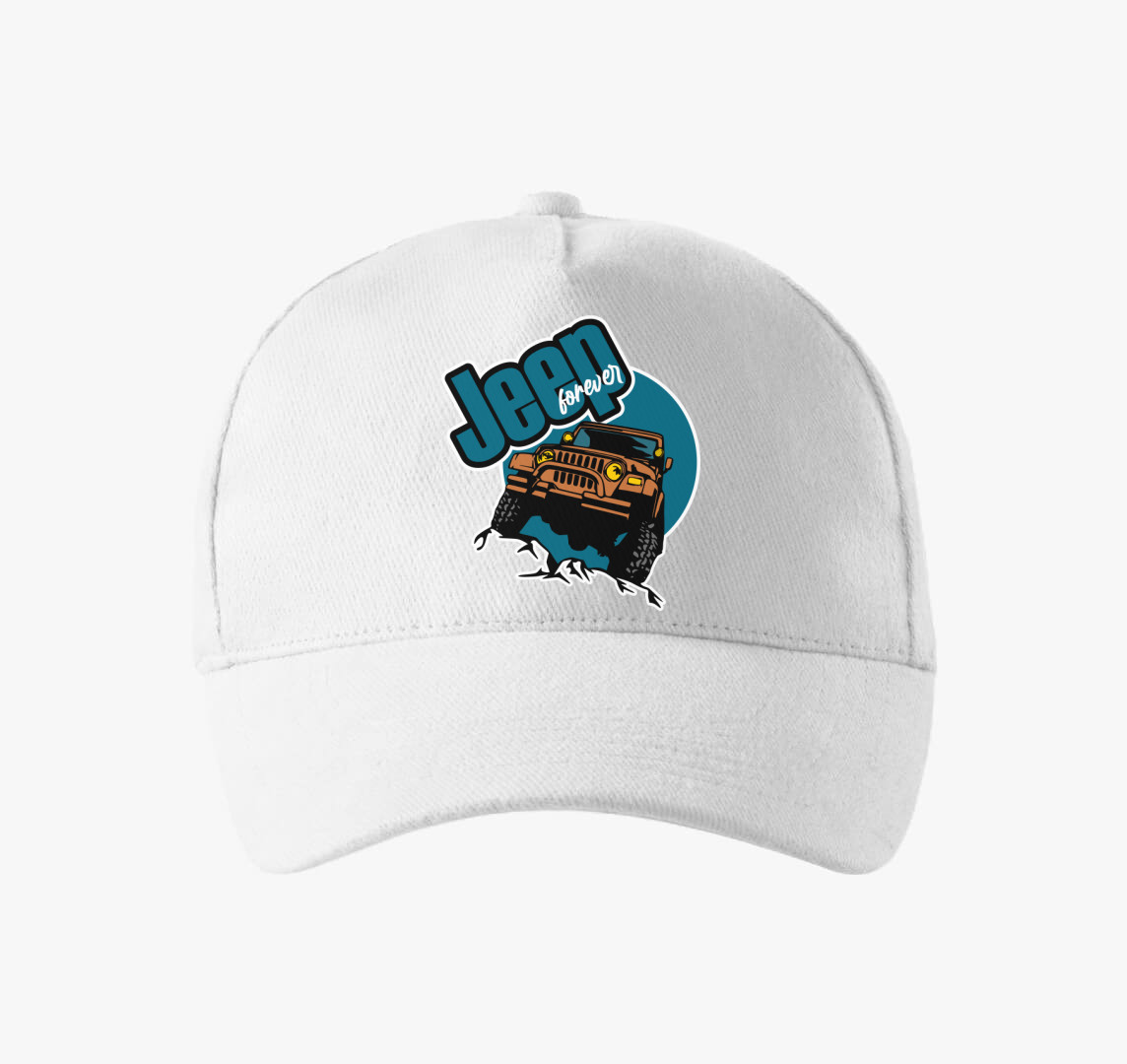 Jeep forever baseball sapka — Fehér