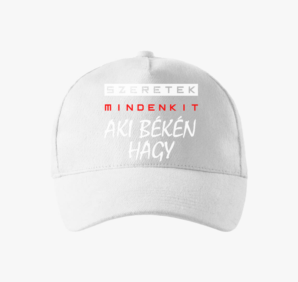 Szeretek mindenkit baseball sapka — Fehér