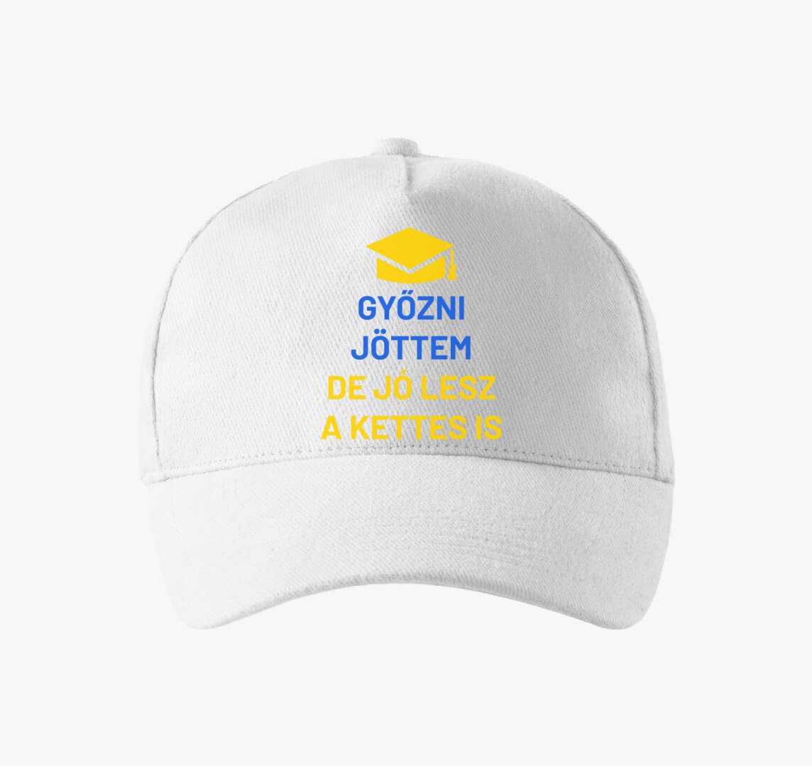 Győzni jöttem de jó lesz a kettes is baseball sapka — Fehér