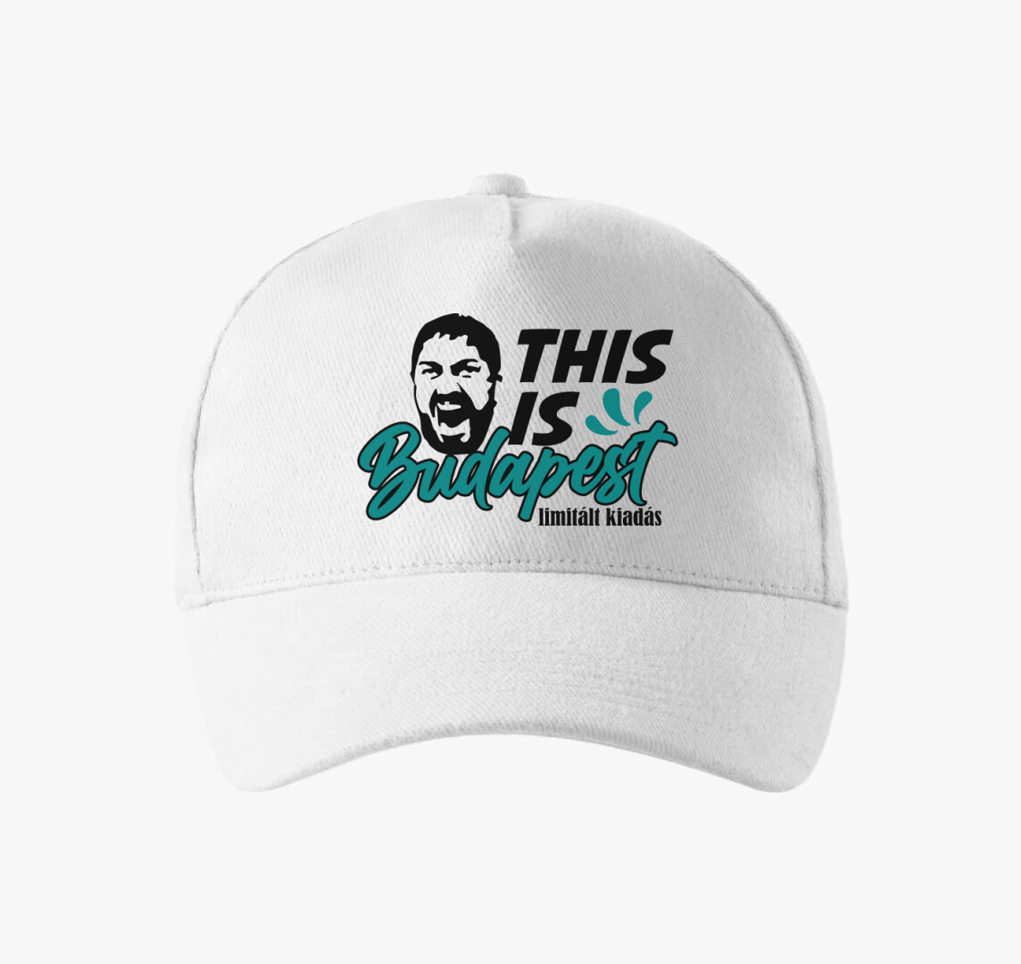 This is Budapest feliratú baseball sapka — Fehér