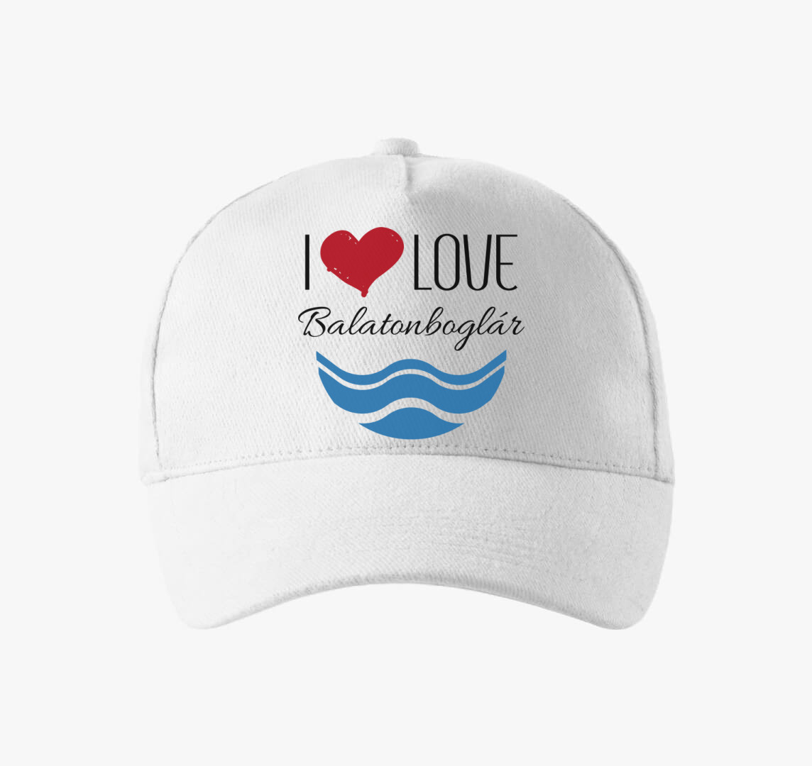 I love Balatonboglár baseball sapka — Fehér