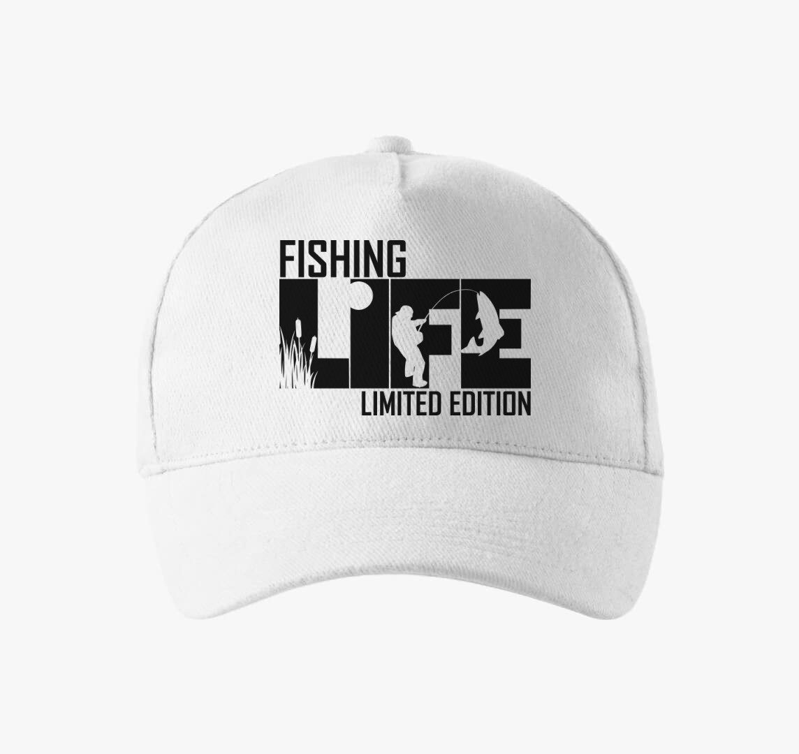Fishing life feliratos baseball sapka — Fehér