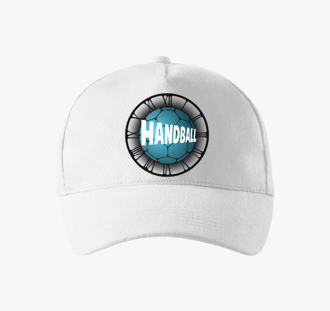 Handball design baseball sapka — Fehér