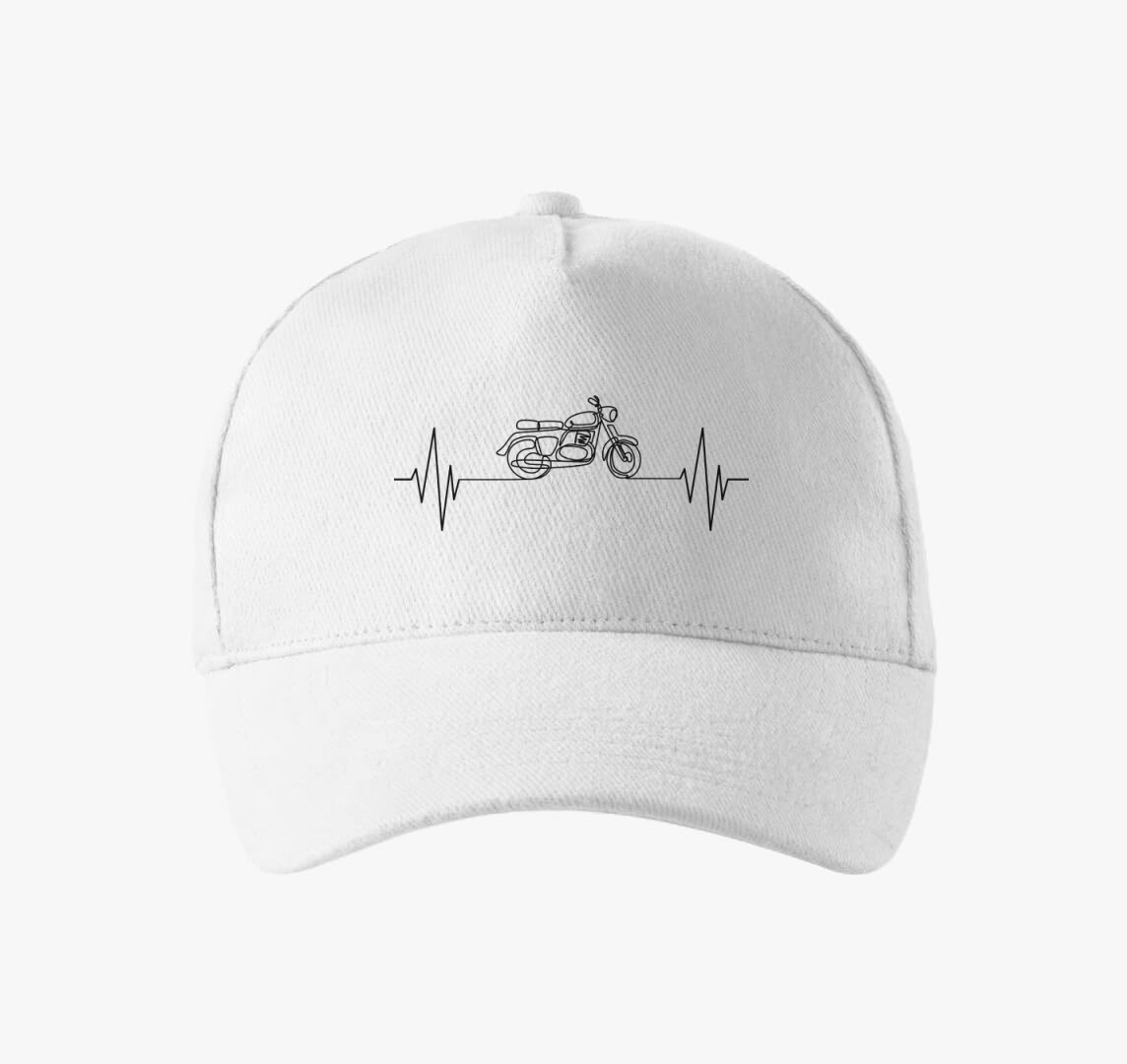 Motorozás ekg baseball sapka — Fehér