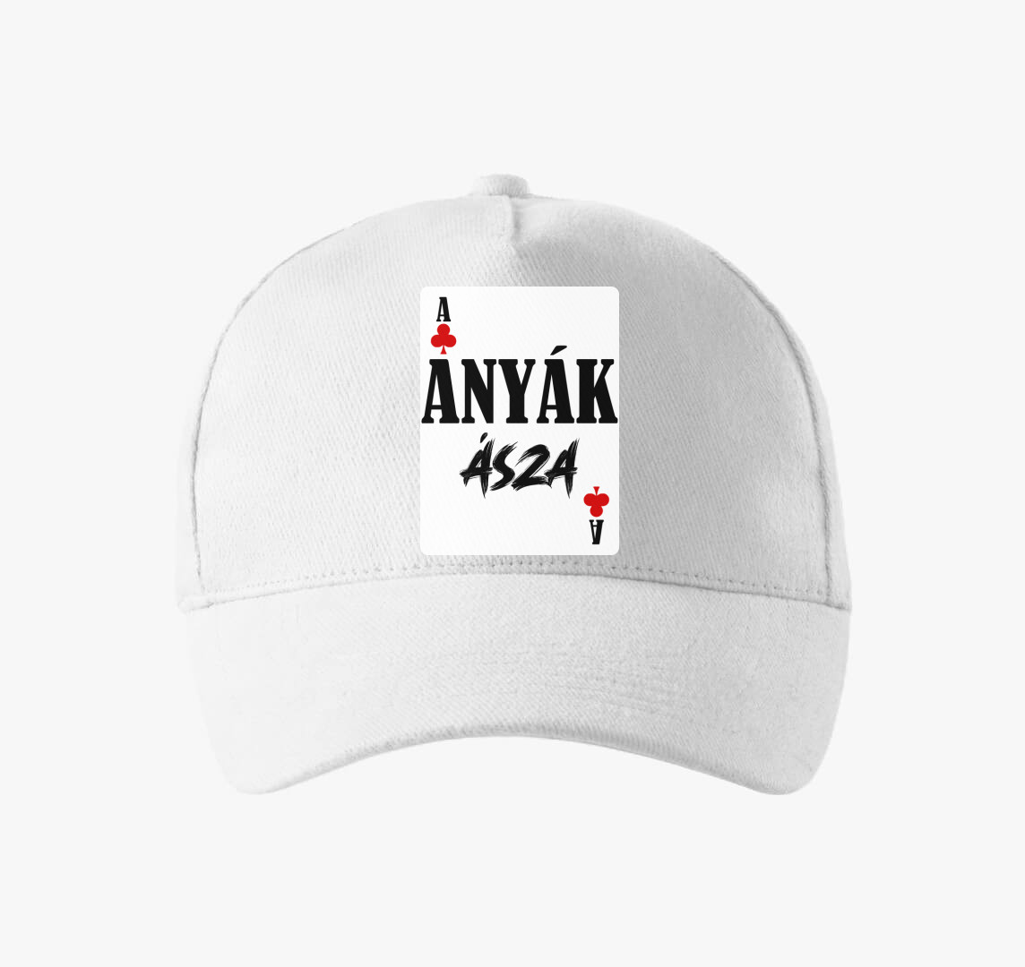 Anyák ásza kártyás baseball sapka — Fehér