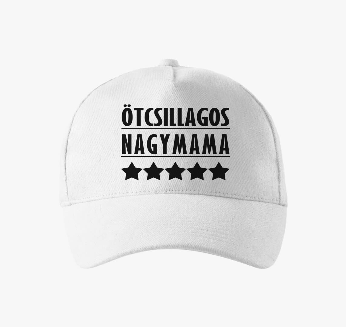 Ötcsillagos nagymama baseball sapka — Fehér