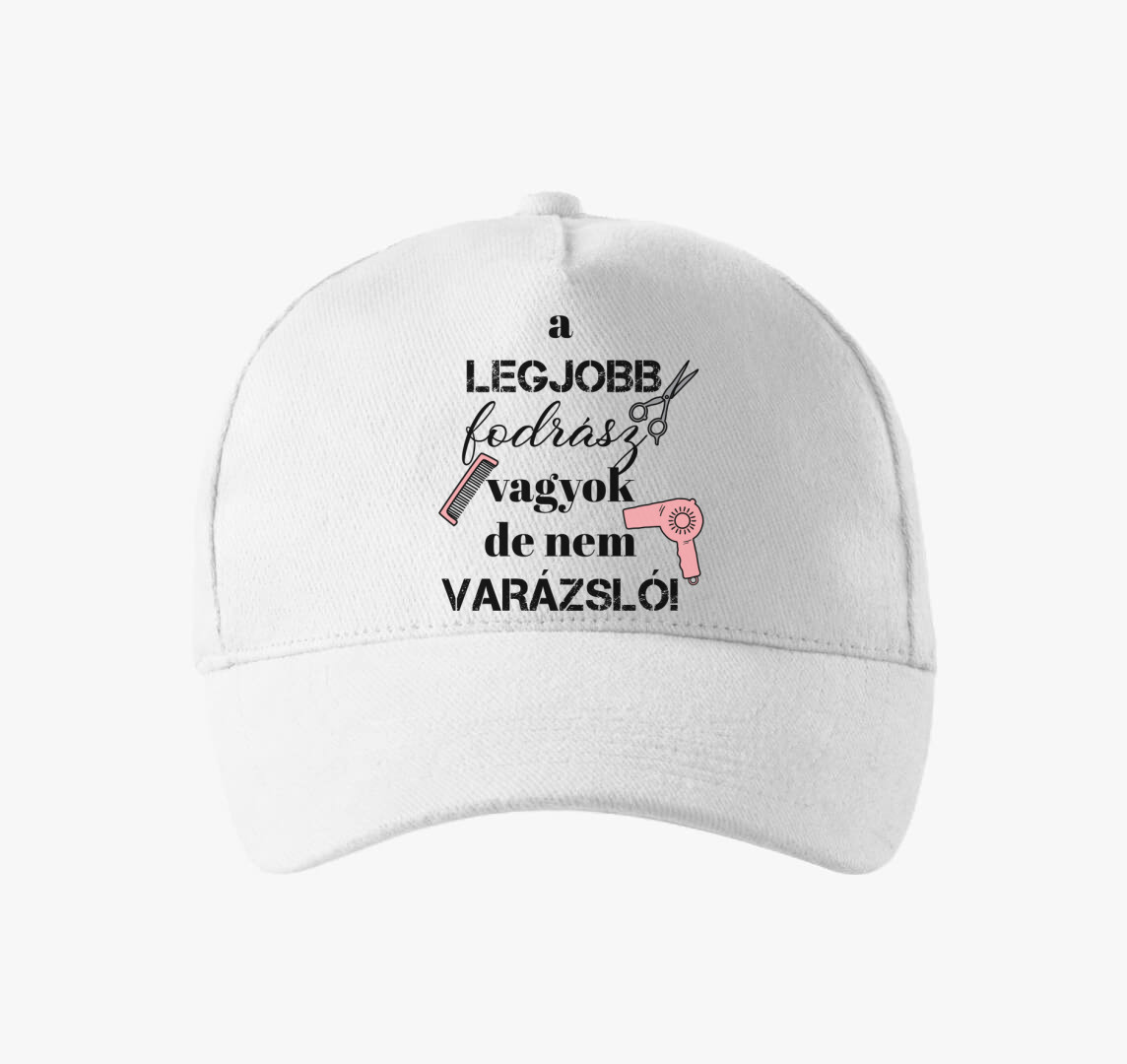 Fodrász vagyok, nem varázsló baseball sapka (női) — Fehér