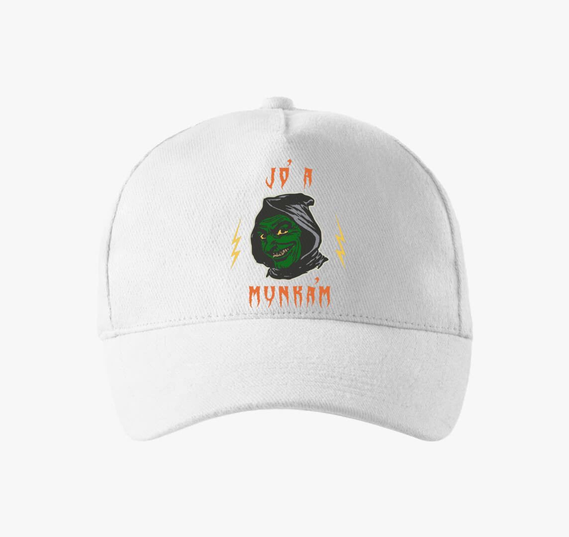 Jó a munkám Halloween baseball sapka — Fehér