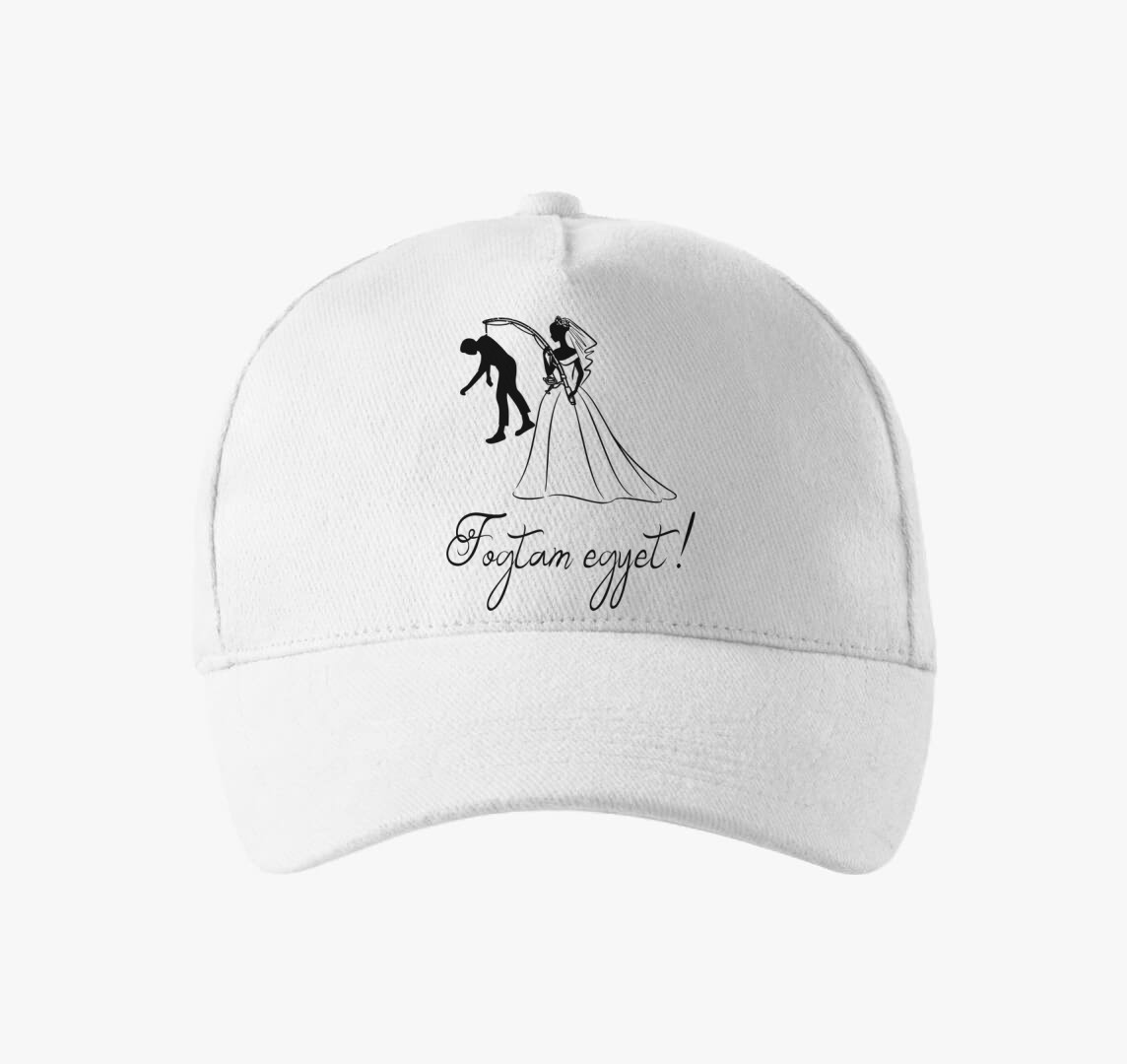 Pecás lánybúcsús baseball sapka — Fehér