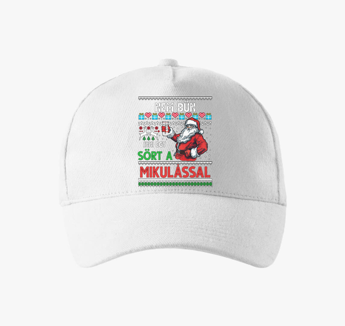 Nem bűn inni egy sört a Mikulással baseball sapka — Fehér