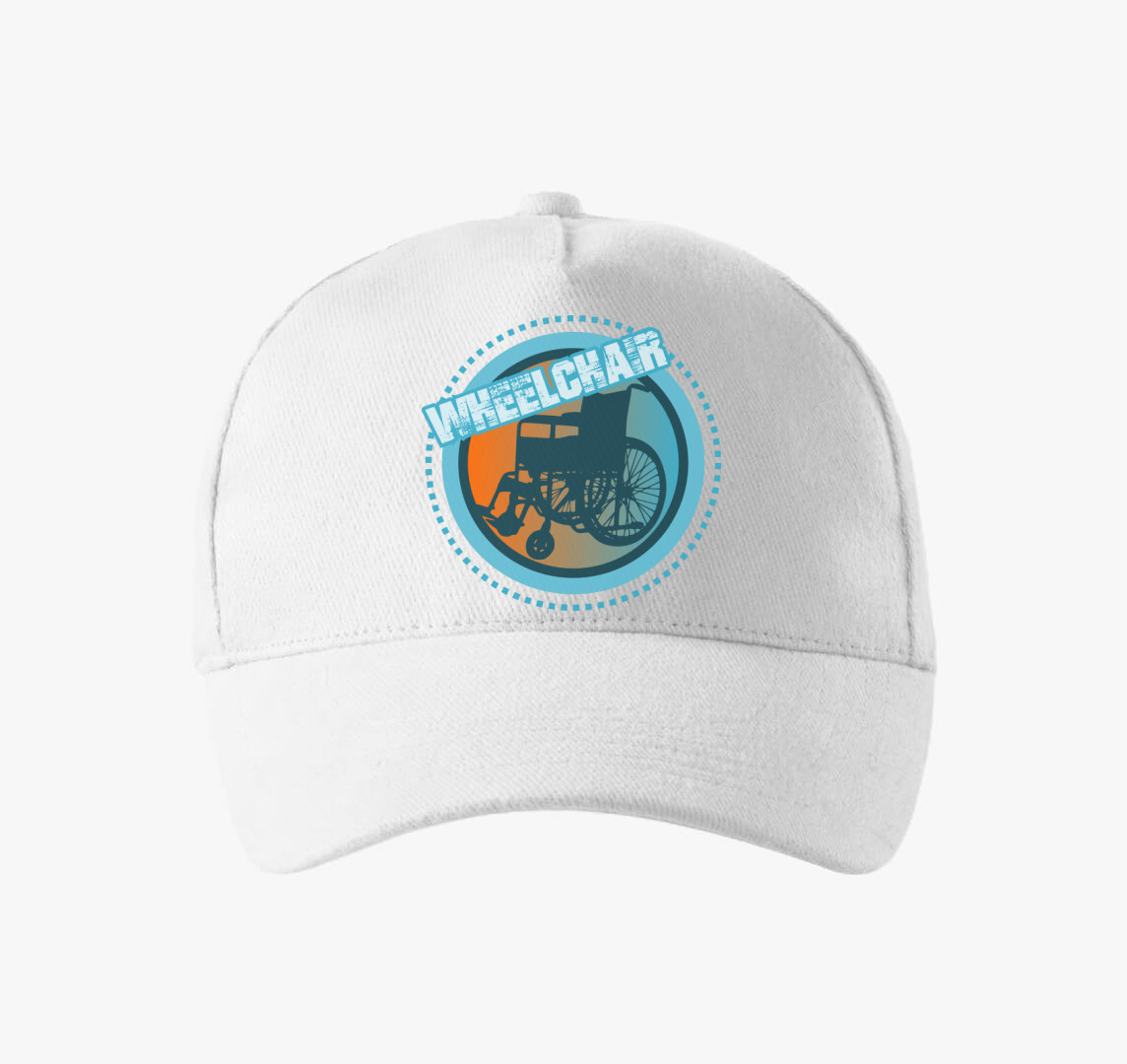 Kerekesszék mintás baseball sapka — Fehér