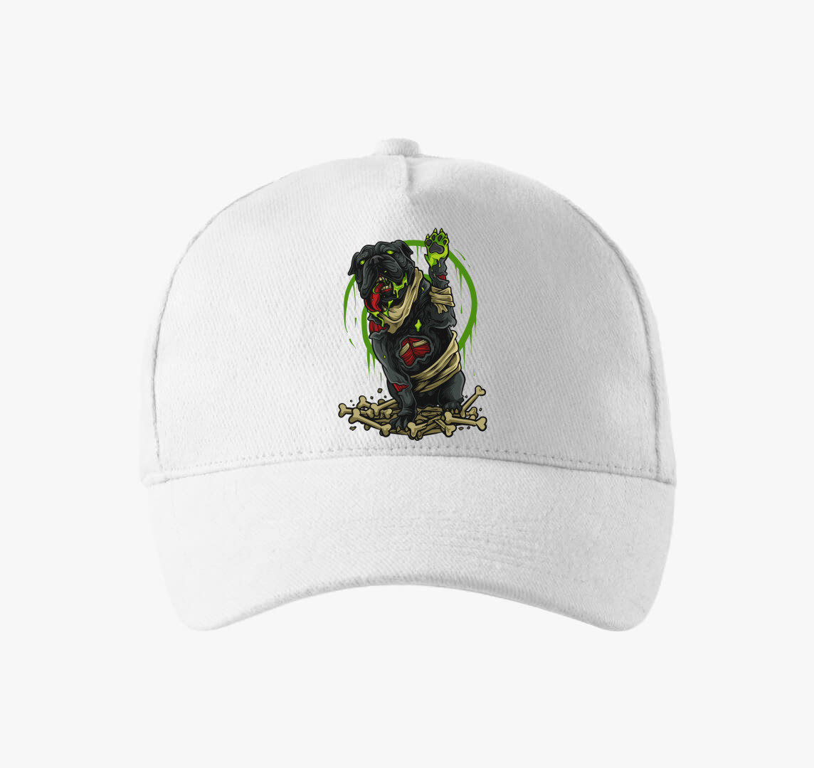 Zombi kutya baseball sapka — Fehér