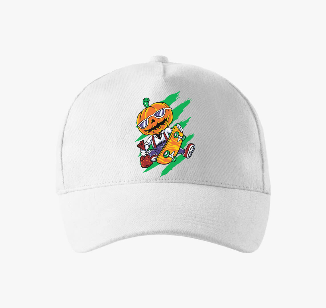 Gördeszkás tökfej baseball sapka — Fehér