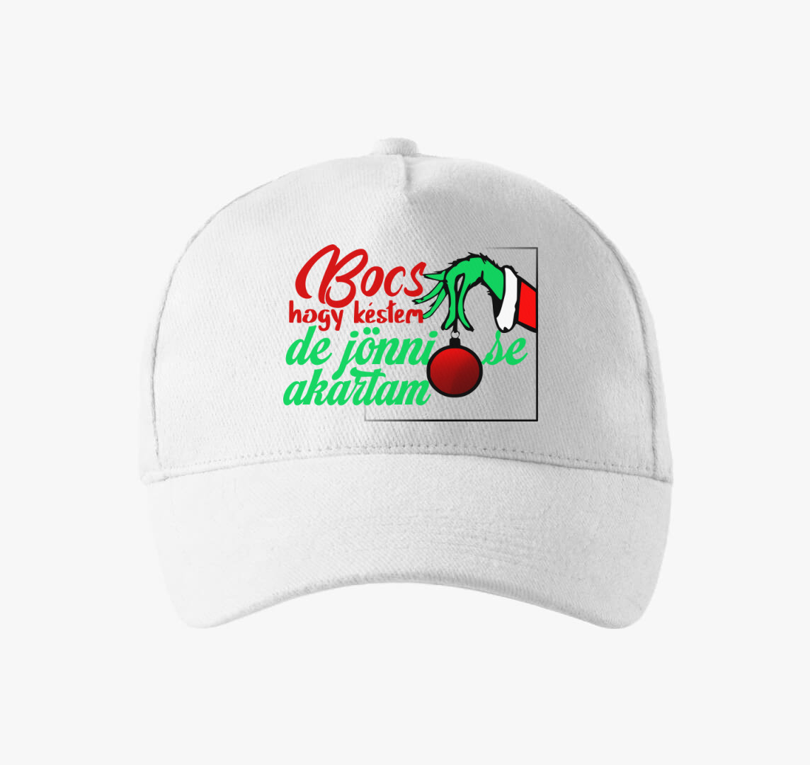 Bocs hogy késtem Grinch baseball sapka — Fehér