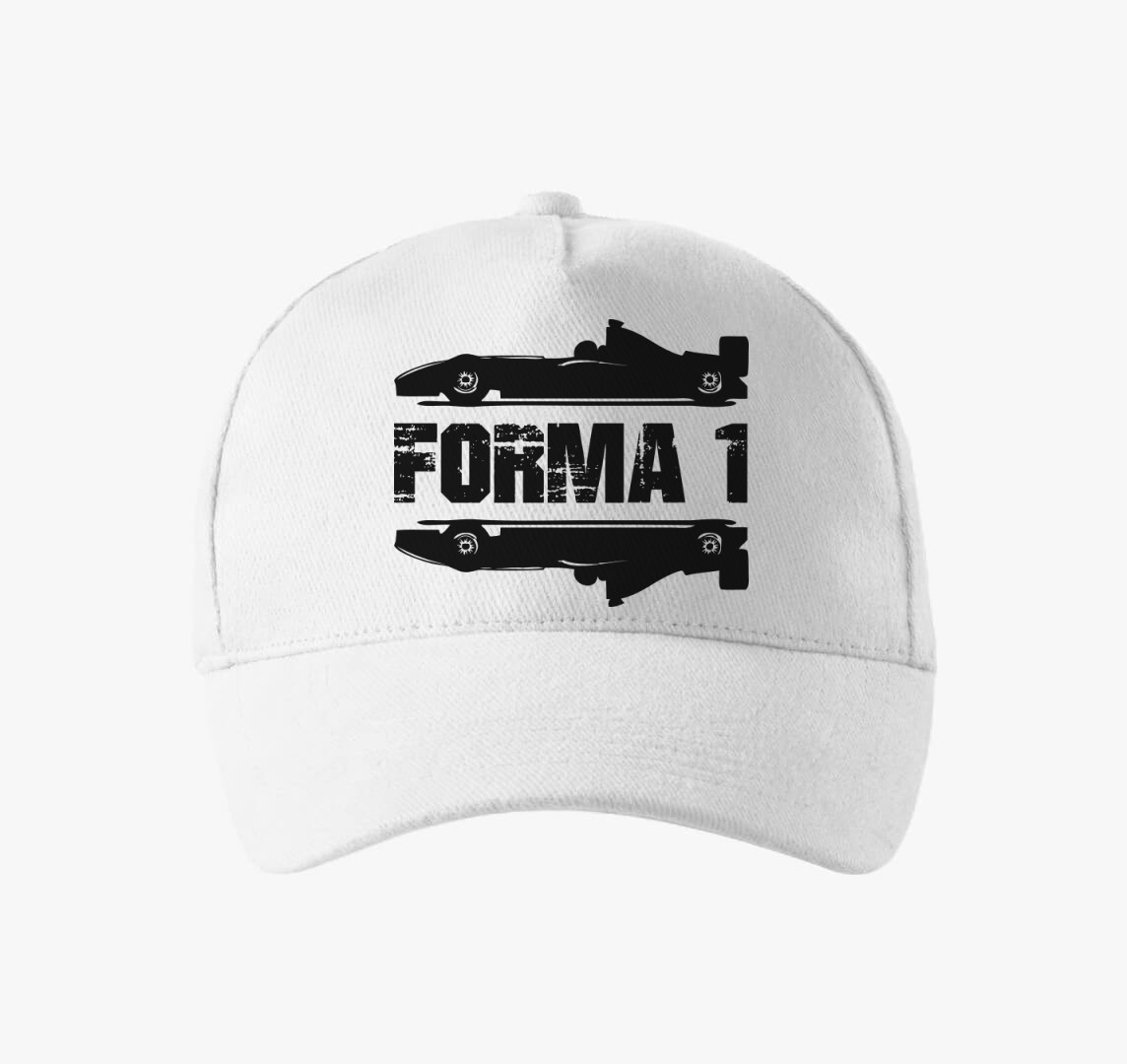 Forma 1 felirtaos baseball sapka — Fehér
