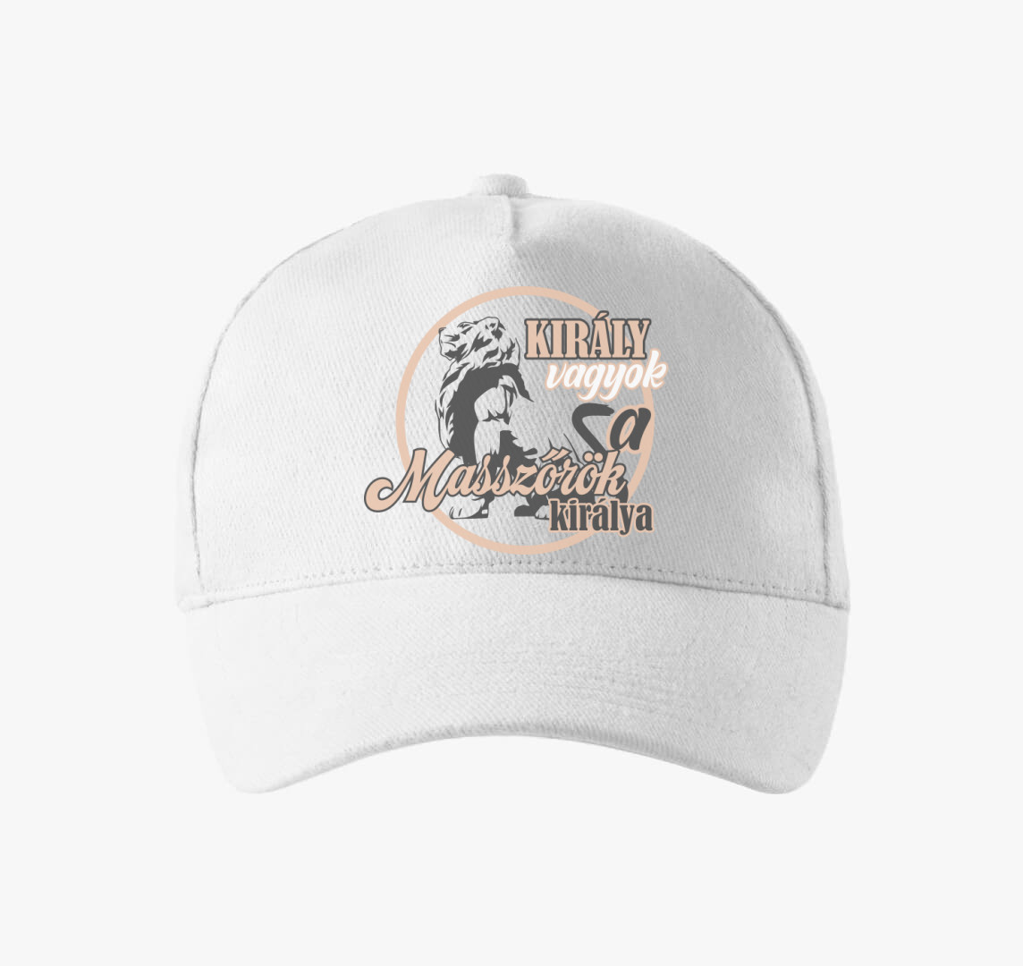 Király vagyok masszőr baseball sapka — Fehér