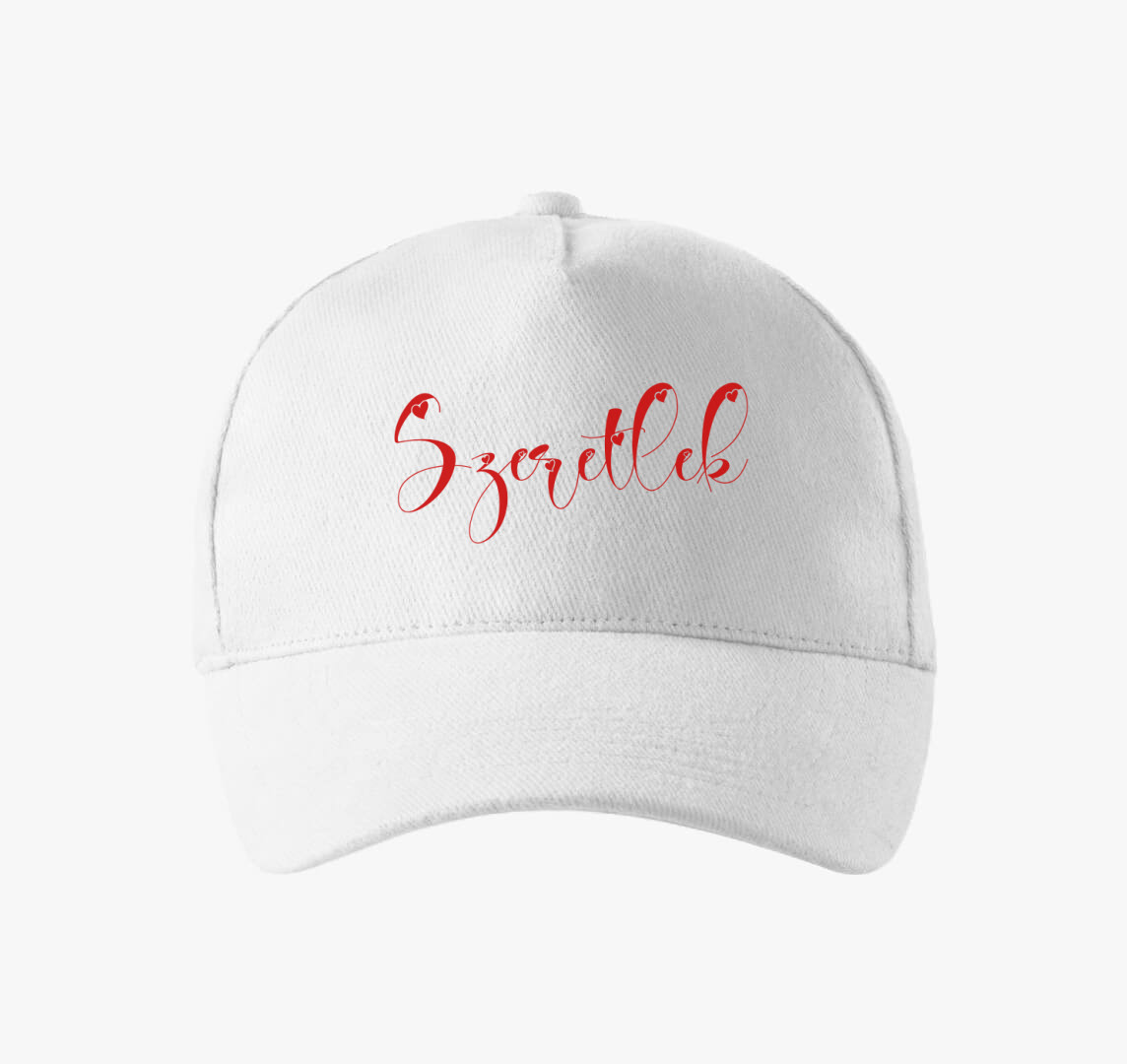Szeretlek baseball sapka — Fehér