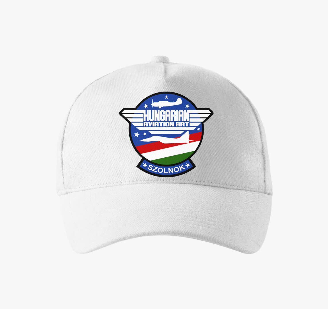 Hungarian Aviation Art Patch baseball sapka — Fehér