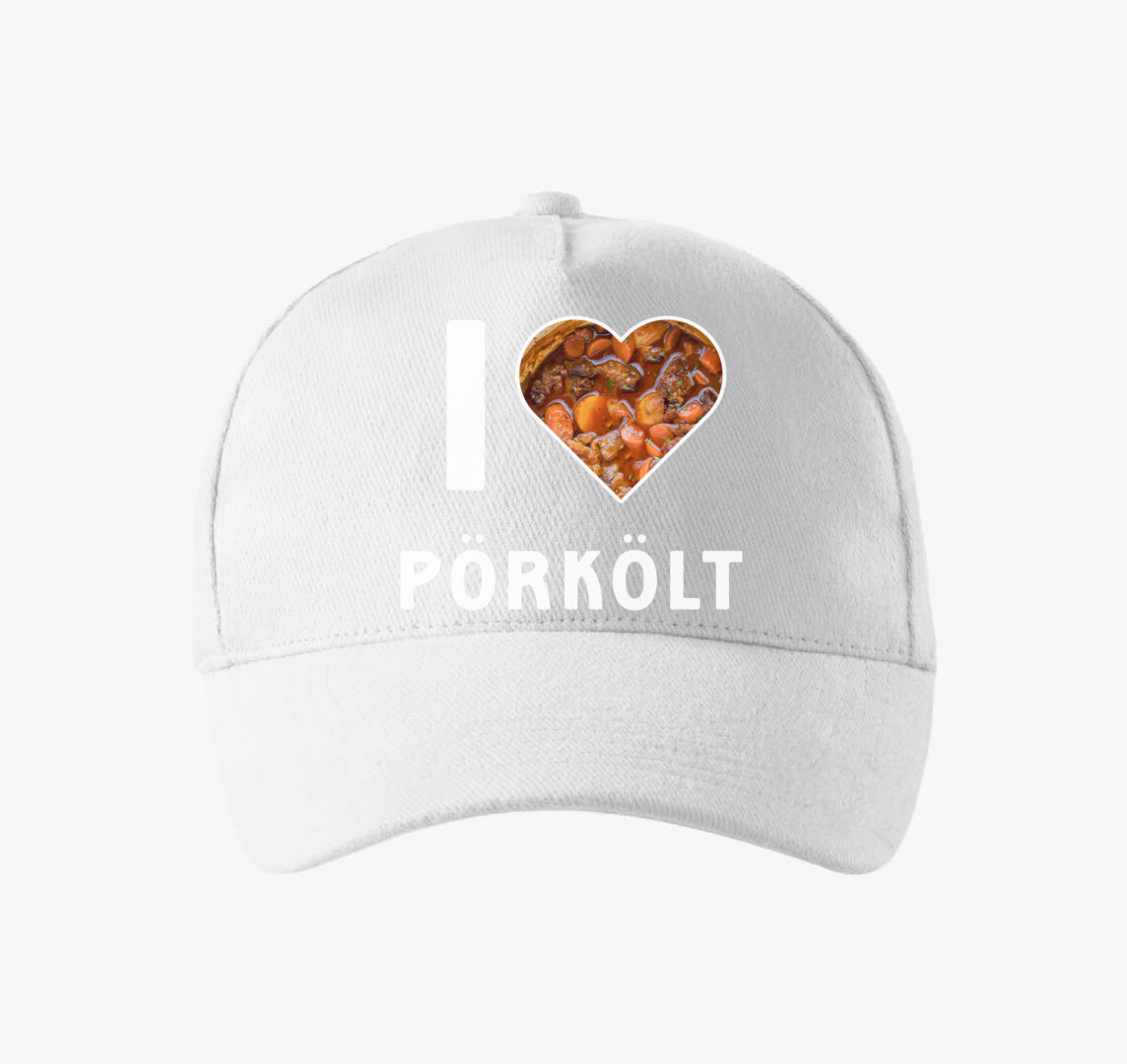 I love pörkölt baseball sapka — Fehér