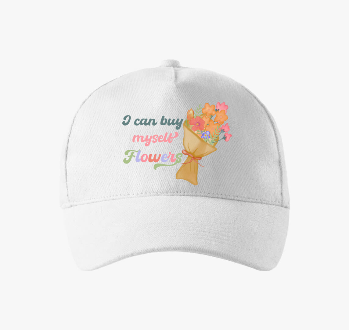 I can buy myself flowers baseball sapka — Fehér