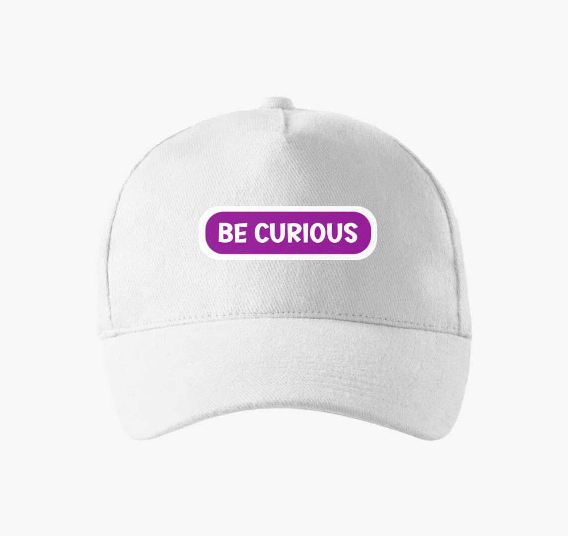 Be curious lila baseball sapka — Fehér