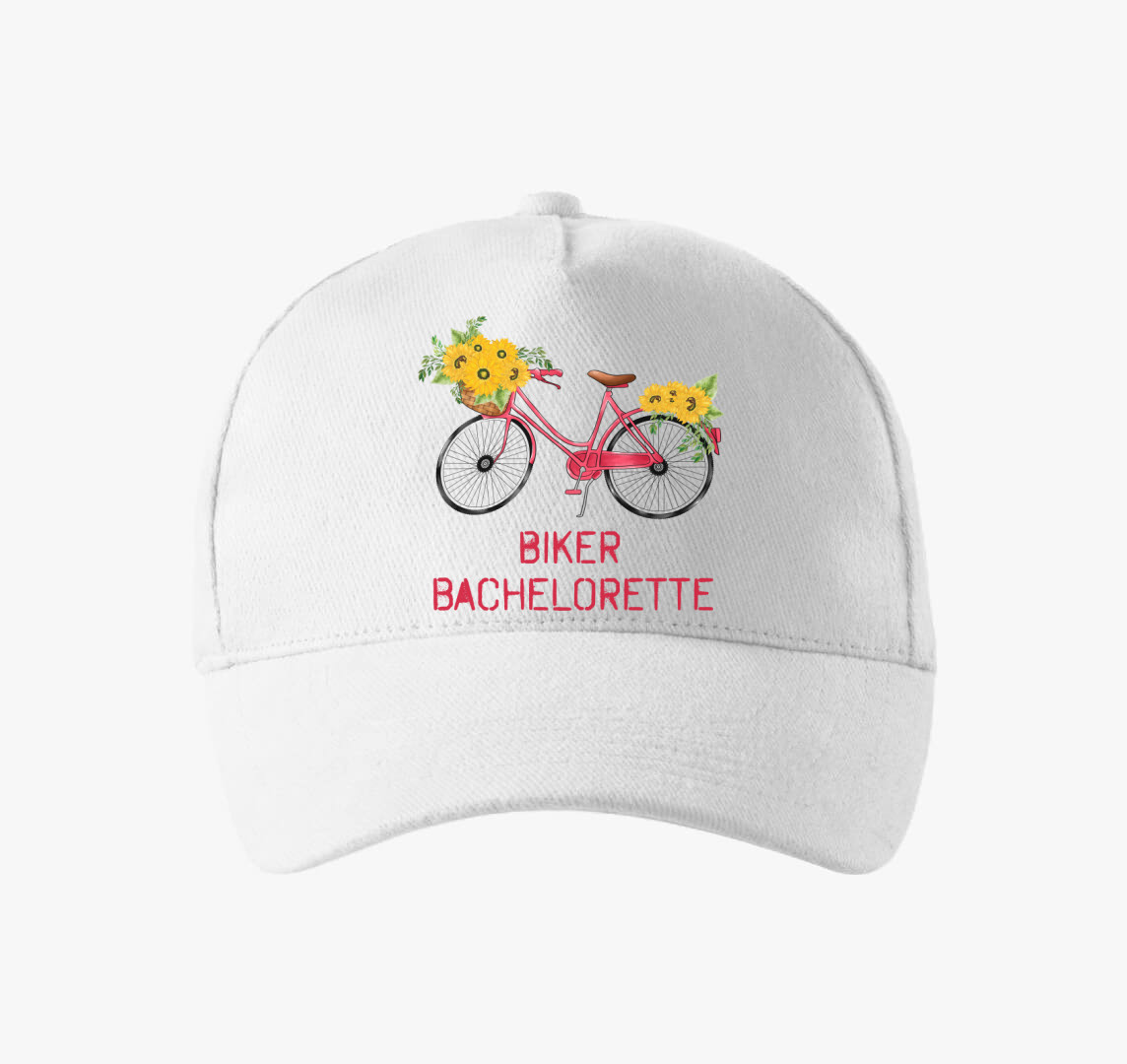 Biker Bachelorette baseball sapka — Fehér
