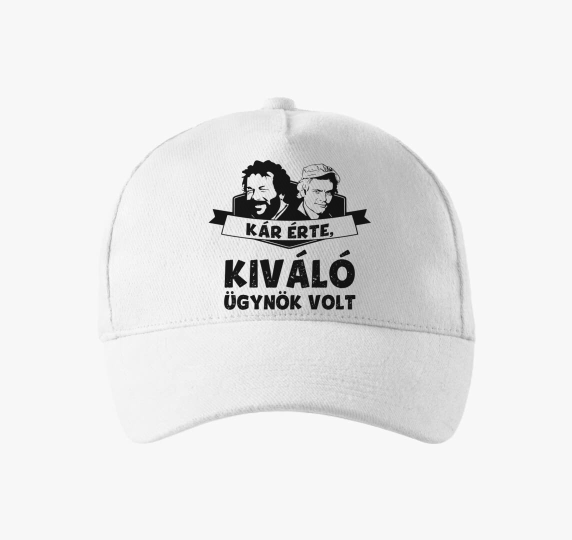 Bud Spencer Terence Hill Kár érte, kiváló ügynök volt baseball sapka — Fehér