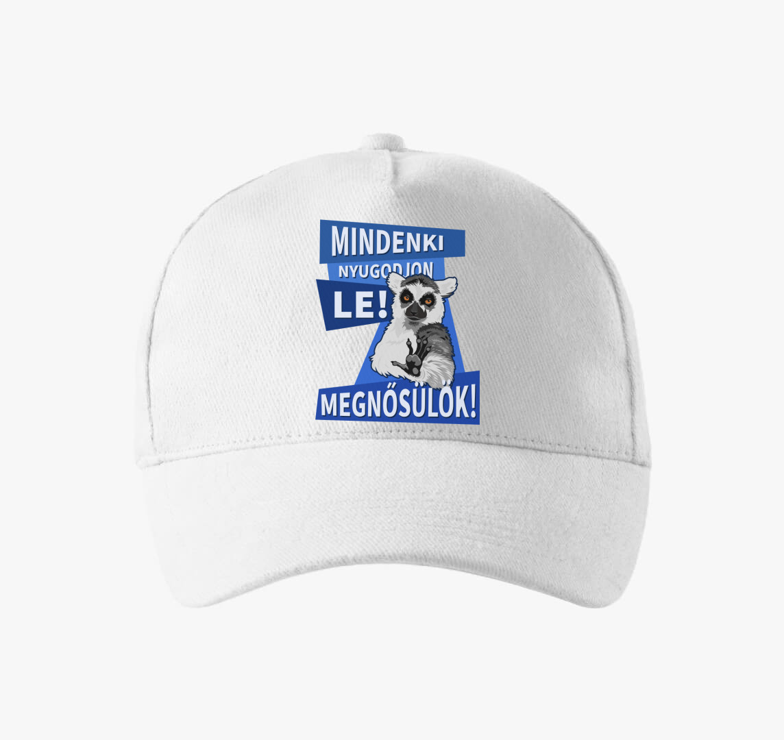 Mindenki nyugodjon le megnősülök baseball sapka — Fehér