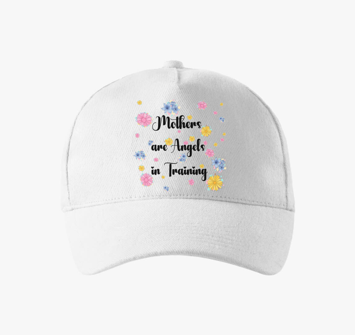 Mothers are angels in training baseball sapka — Fehér