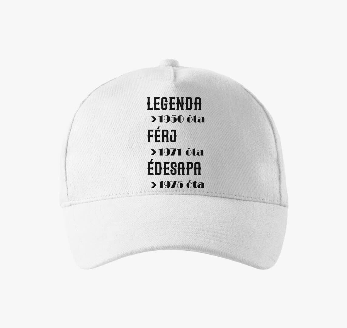 Férj-Apa baseball sapka — Fehér