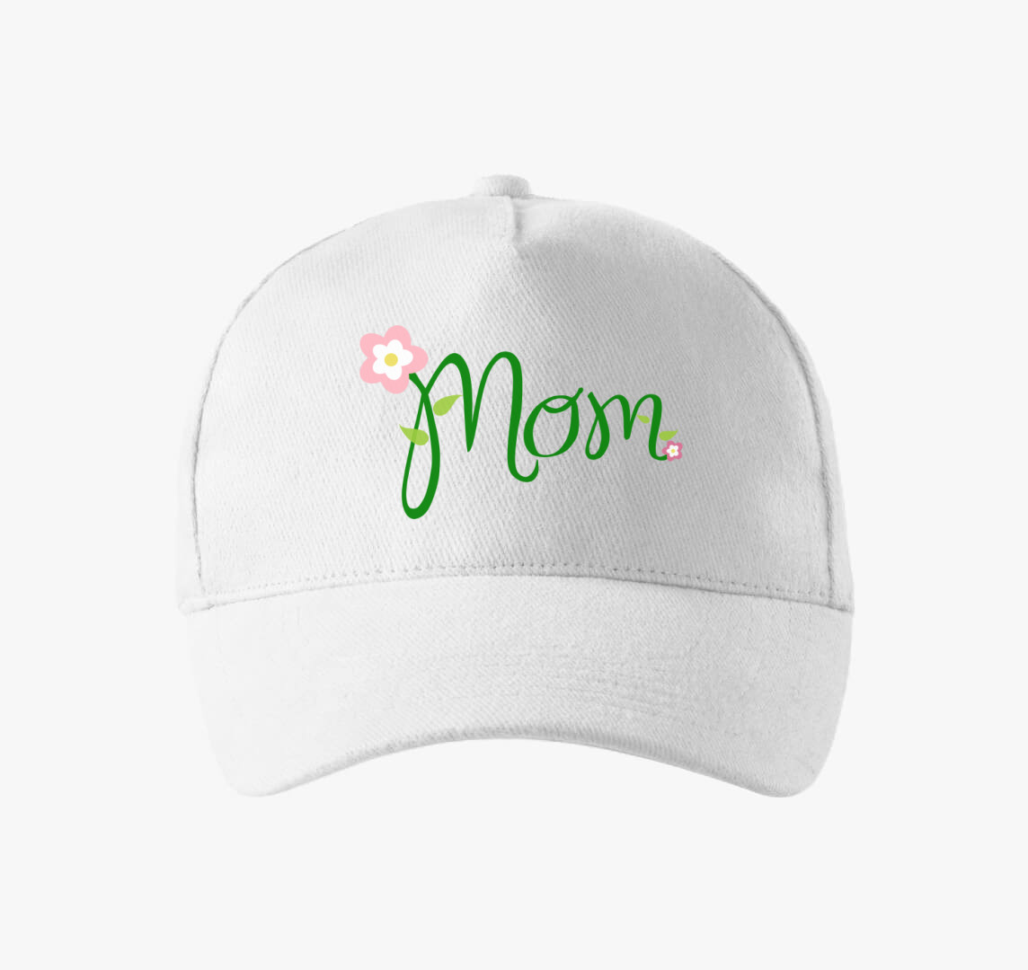 Mom virágos baseball sapka — Fehér