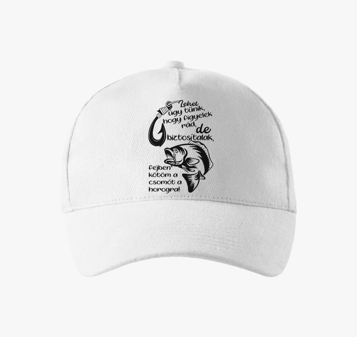 Horgászoknak, Gondolatban horgászok baseball sapka — Fehér