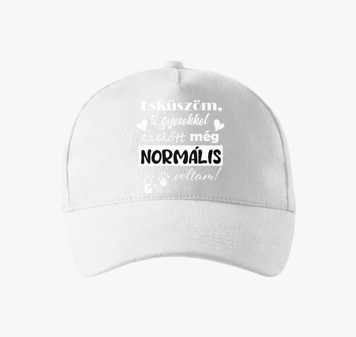 Esküszöm 2 gyerekkel ezelőtt, normális voltam baseball sapka — Fehér