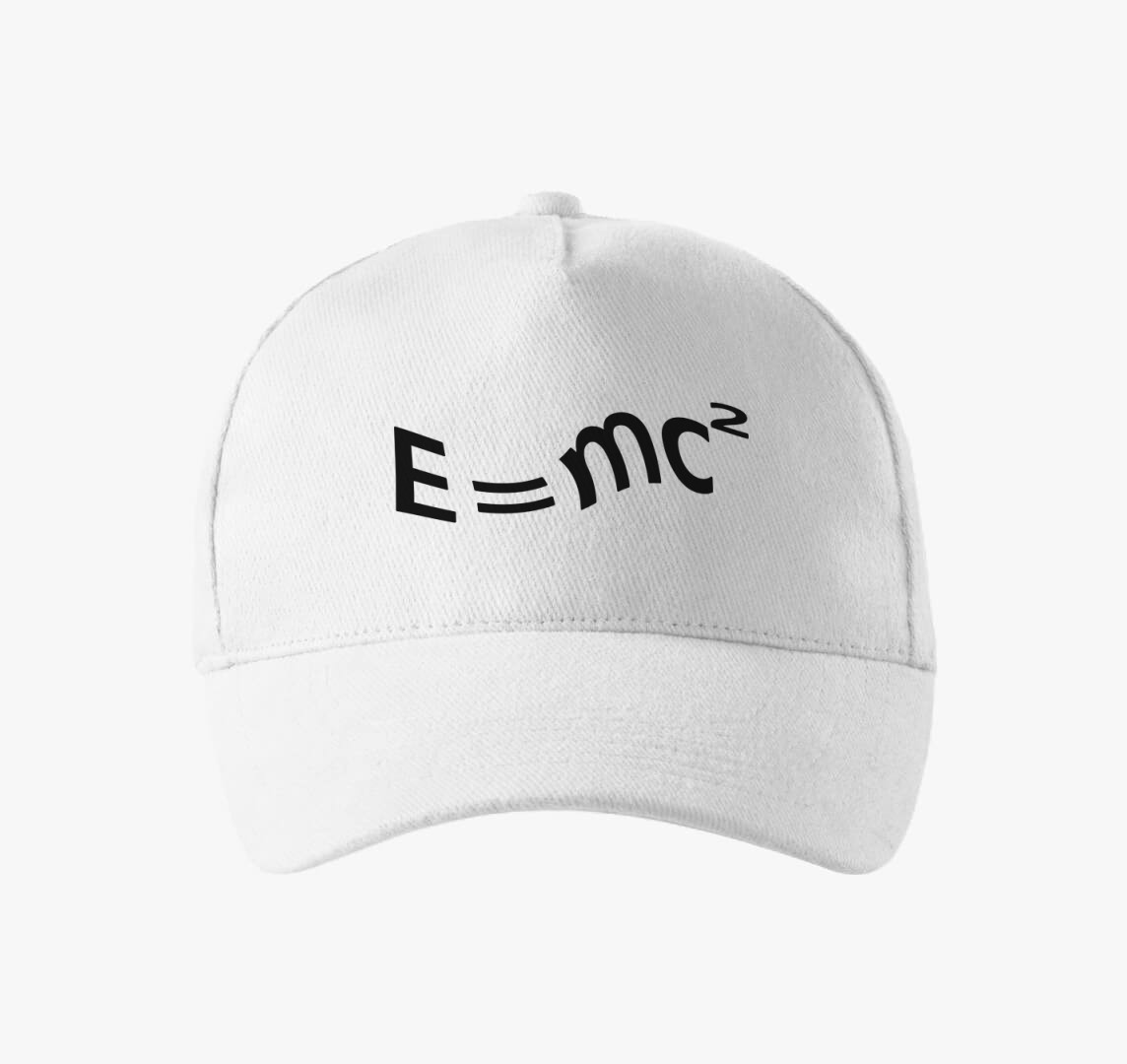 E=mc² baseball sapka — Fehér