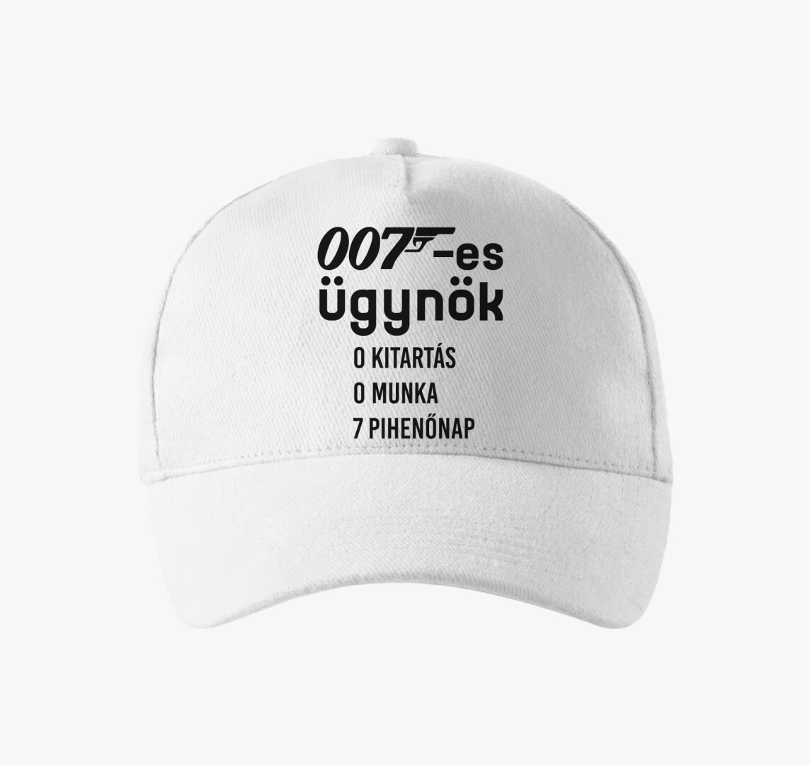 007-es ügynök pihenőnap baseball sapka — Fehér