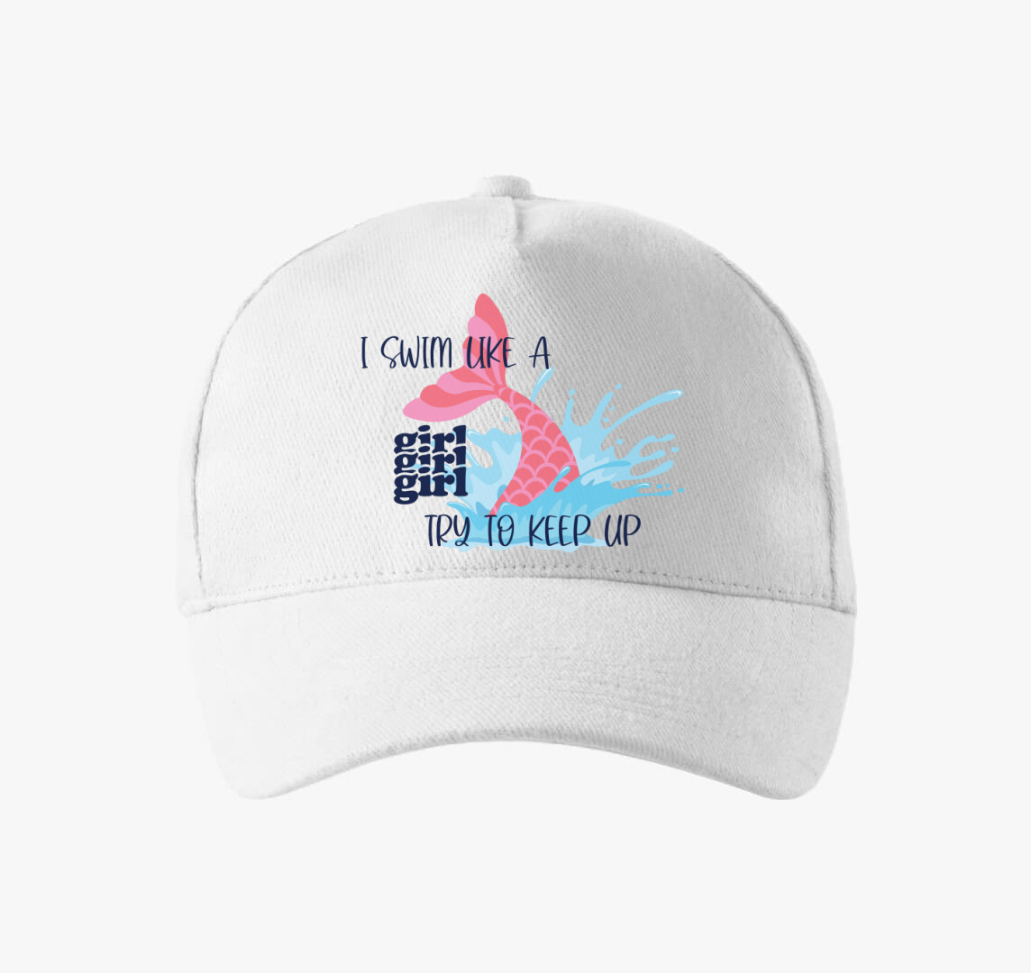 Swim girl baseball sapka — Fehér