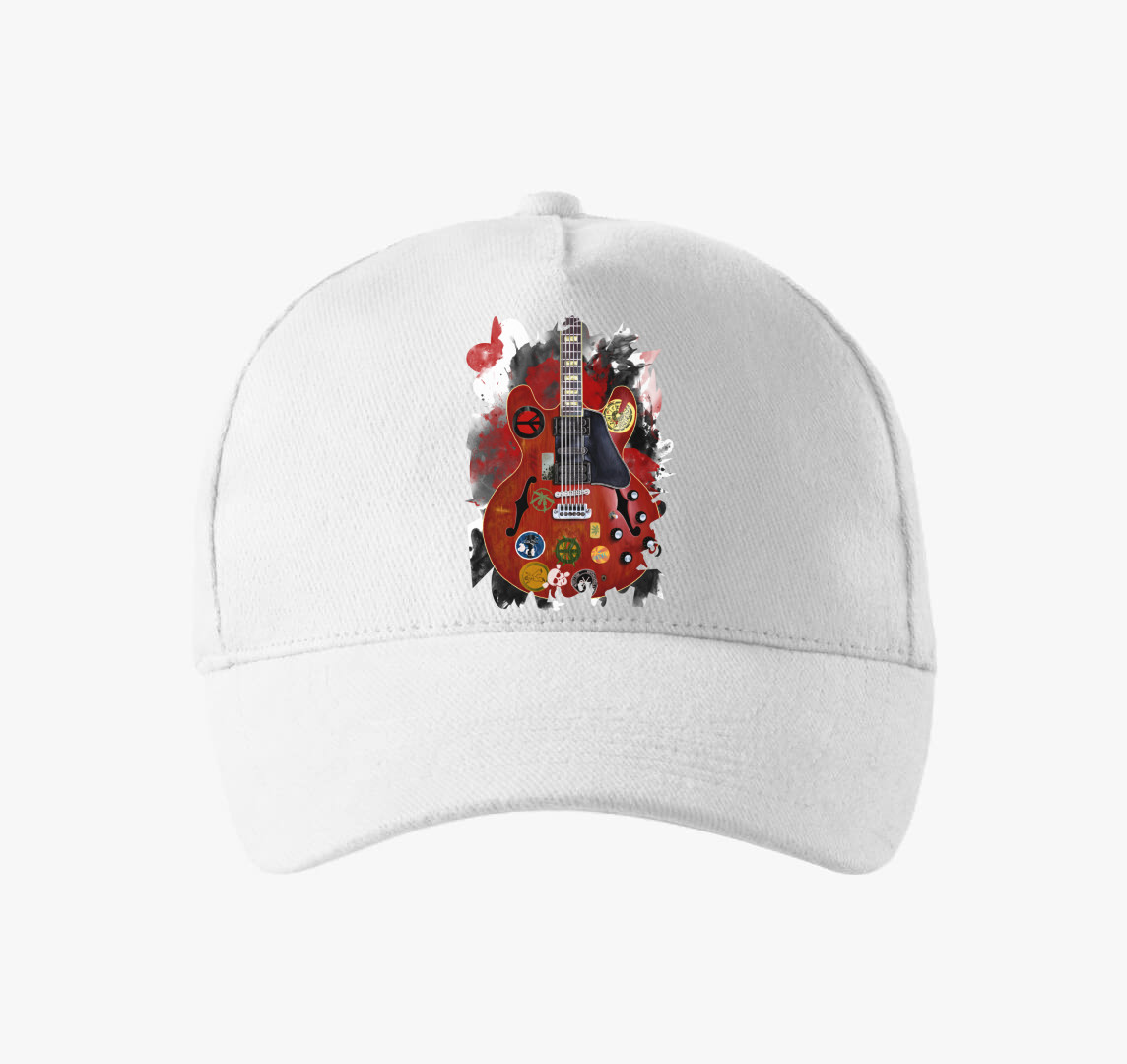 Alvin Lee gitár baseball sapka — Fehér