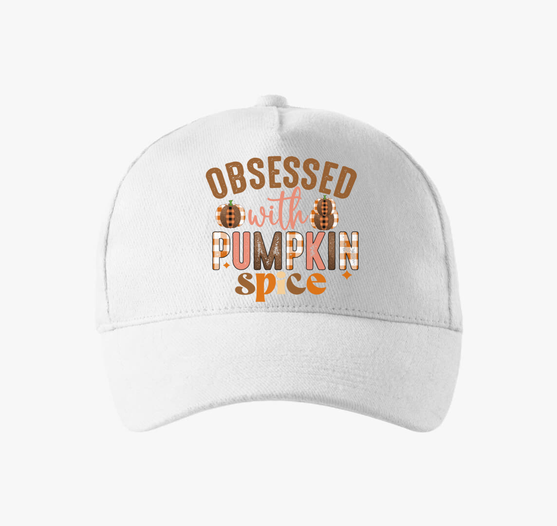 Obsessed pumpkin spice baseball sapka — Fehér