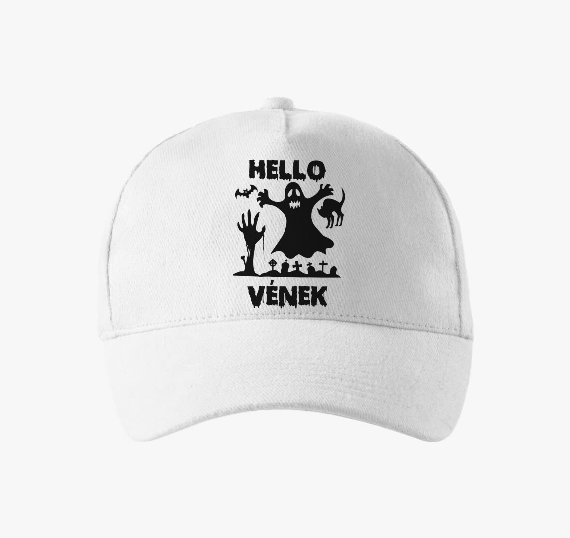 Hello vének halloween baseball sapka — Fehér