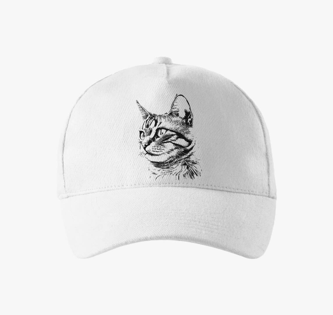 Aranyos cica 2 baseball sapka — Fehér