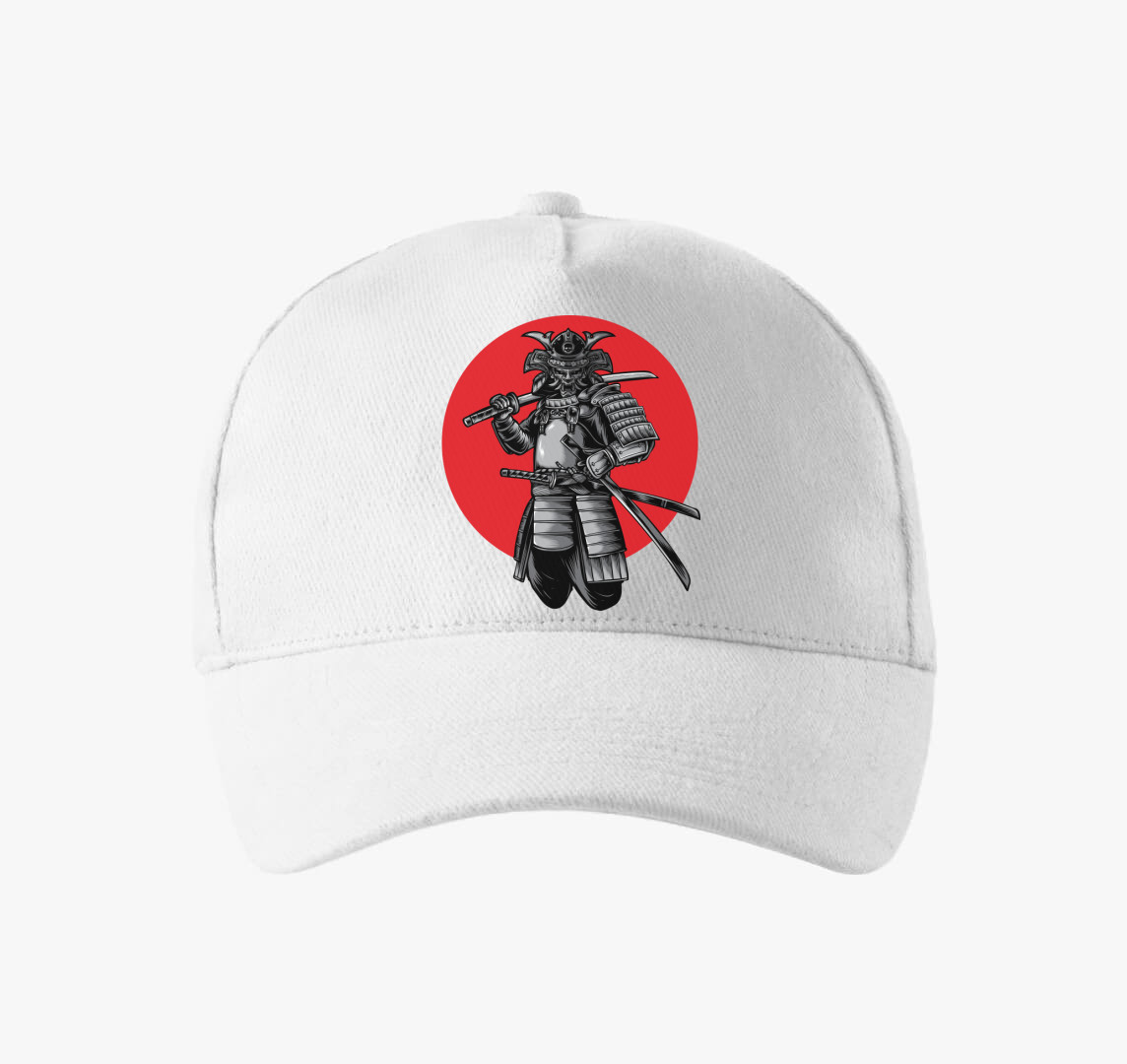 Japán szamuráj baseball sapka — Fehér