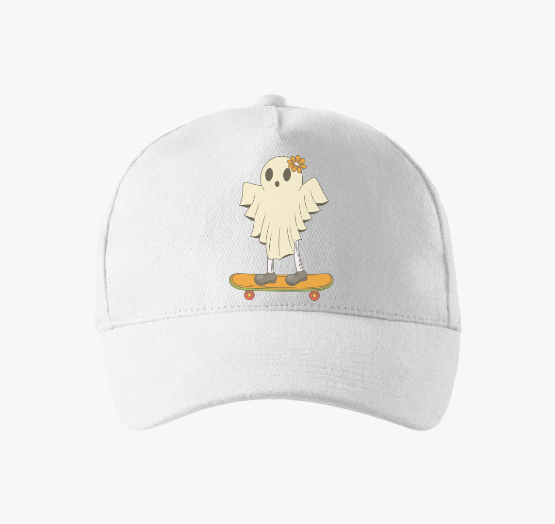 Deszkás halloween baseball sapka — Fehér