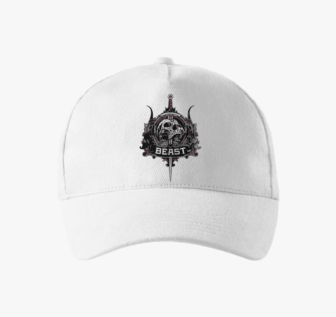 Beast skull baseball sapka — Fehér