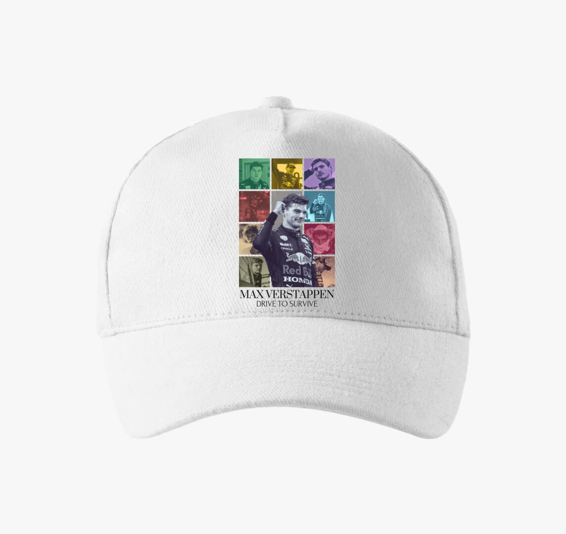 Max Verstappen F1 baseball sapka — Fehér