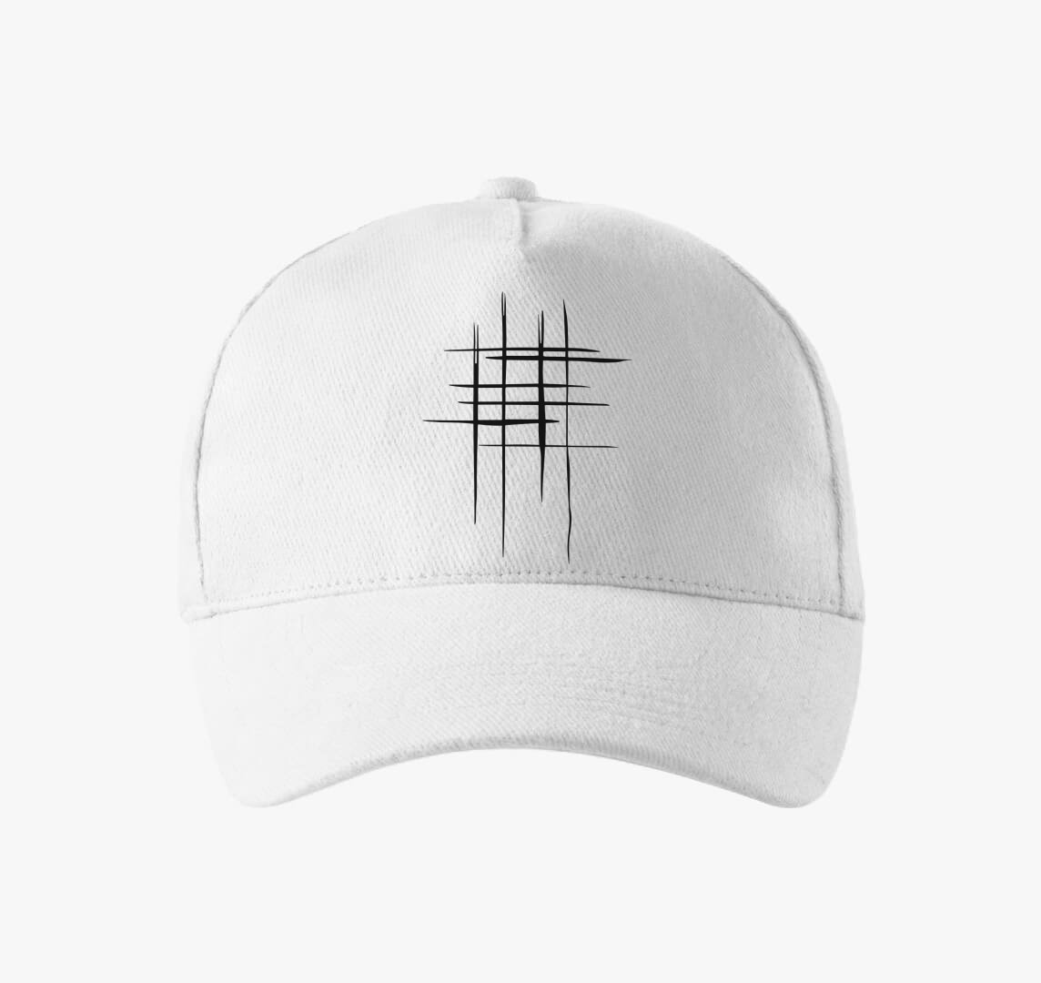 Multi hashtag baseball sapka — Fehér