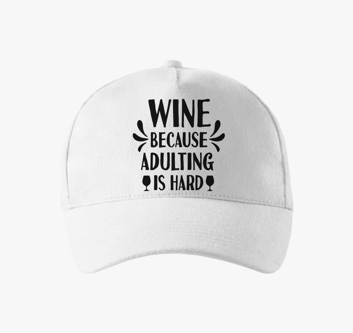 Wine adulting baseball sapka — Fehér