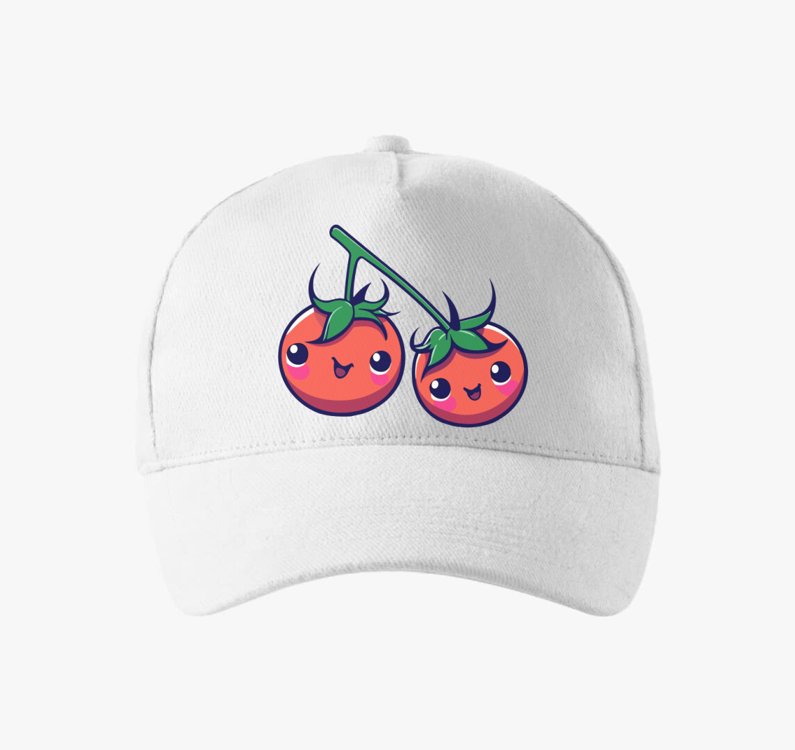 Cherry tomatoes baseball sapka — Fehér