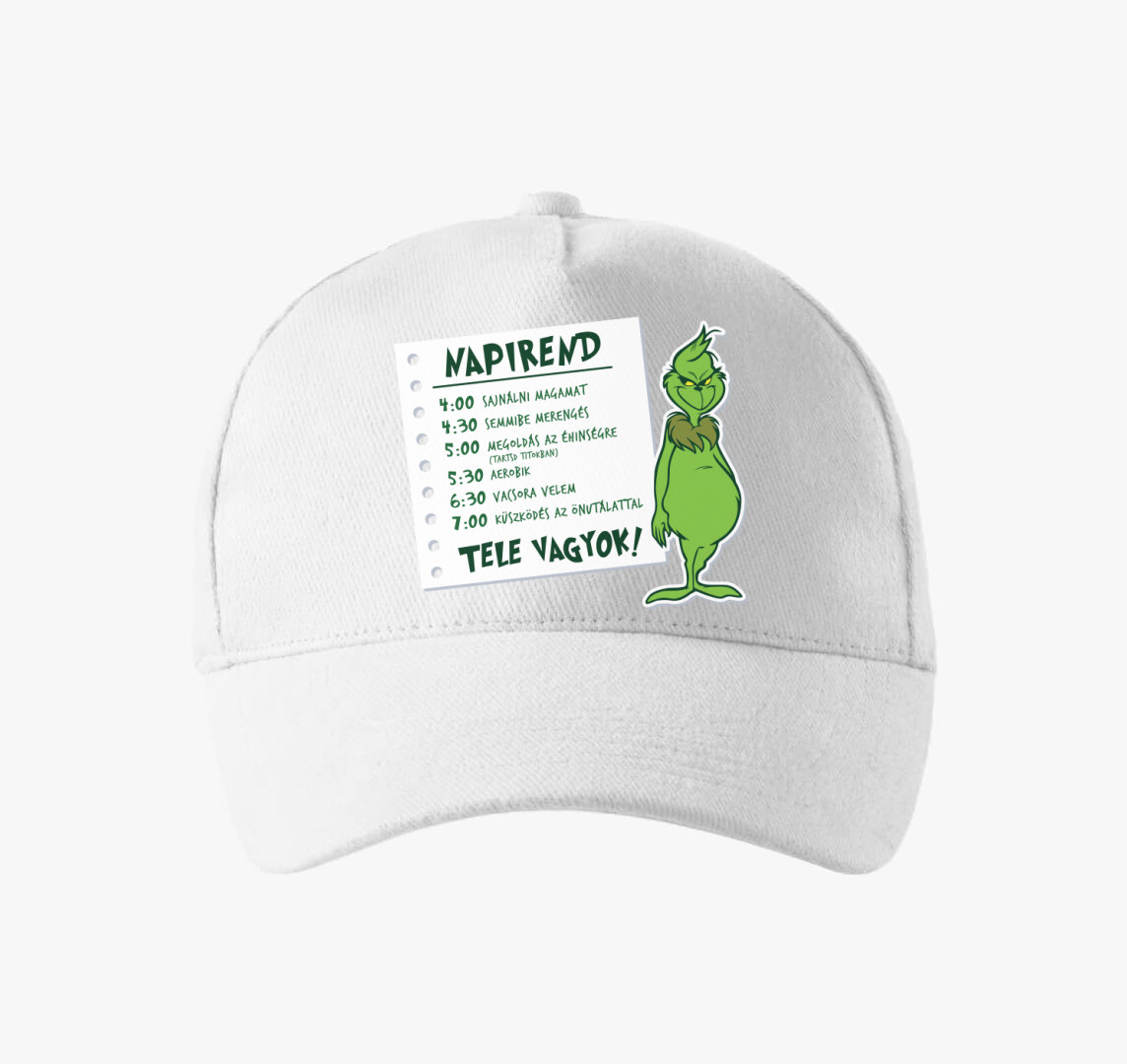 Grincs napirend baseball sapka — Fehér