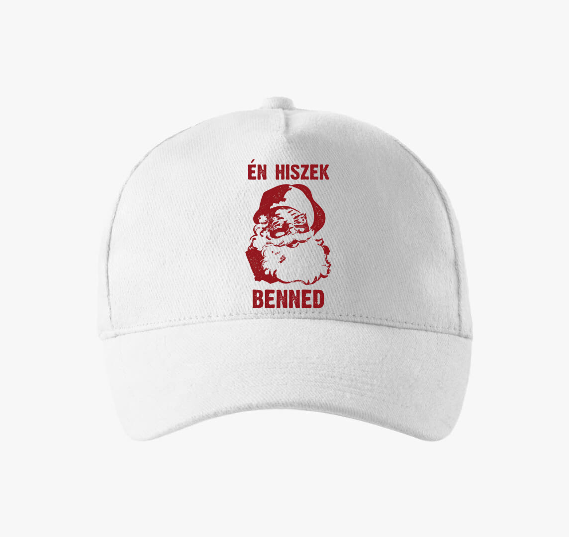 Én hiszek benned karácsonyi baseball sapka — Fehér