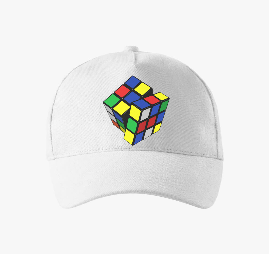 Rubik kockás baseball sapka — Fehér